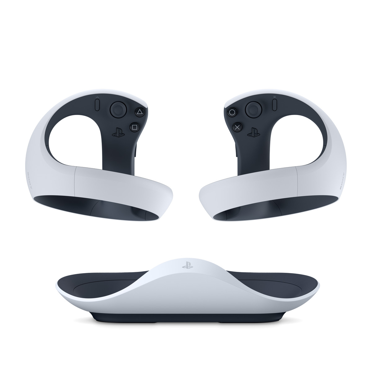 PlayStation VR2 Sense controllers with charging station