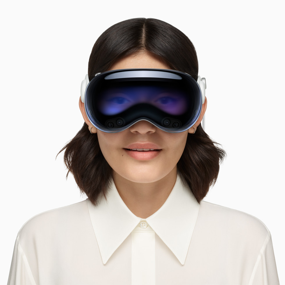A person wearing Apple Vision Pro