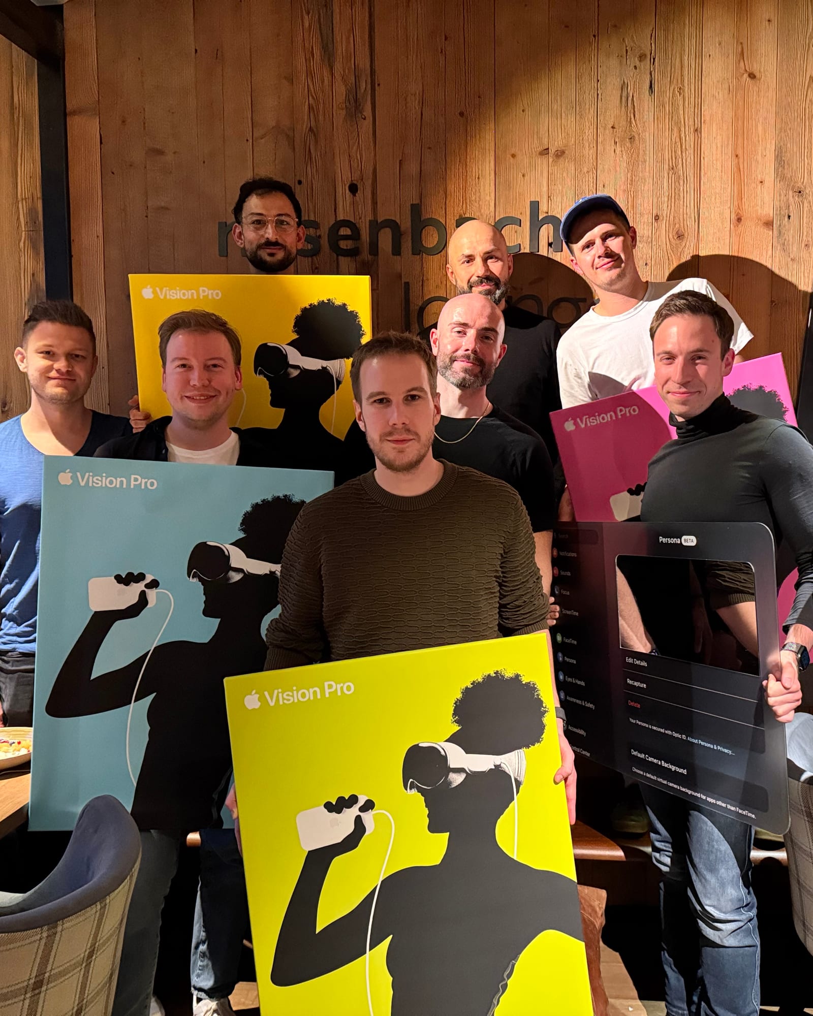 Justin Ryan with a group of Apple Vision Pro developers at a community gathering