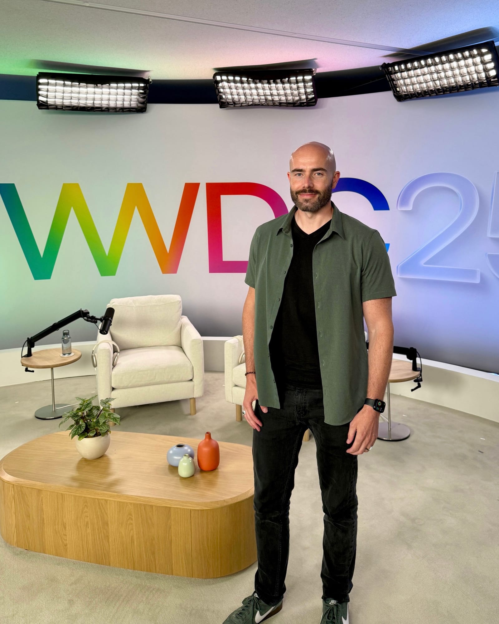 Justin Ryan on the WWDC25 studio set