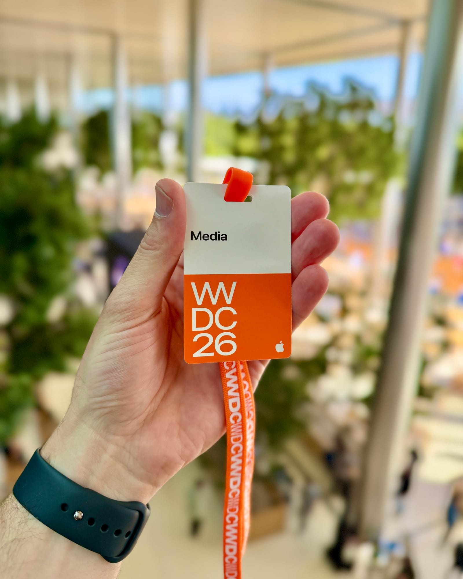 A Spatial Insider media badge at WWDC26