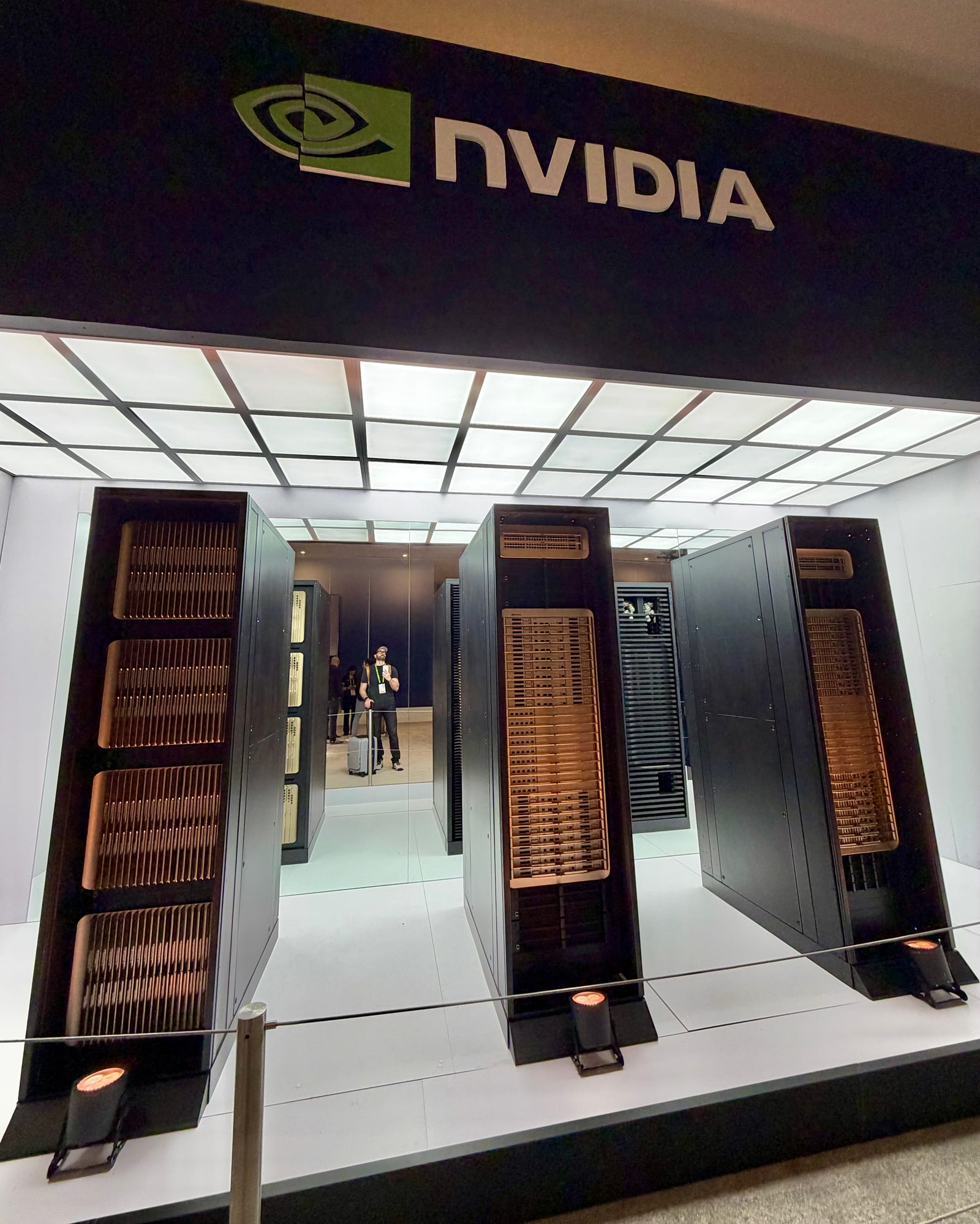 An NVIDIA computing systems exhibit at a technology event
