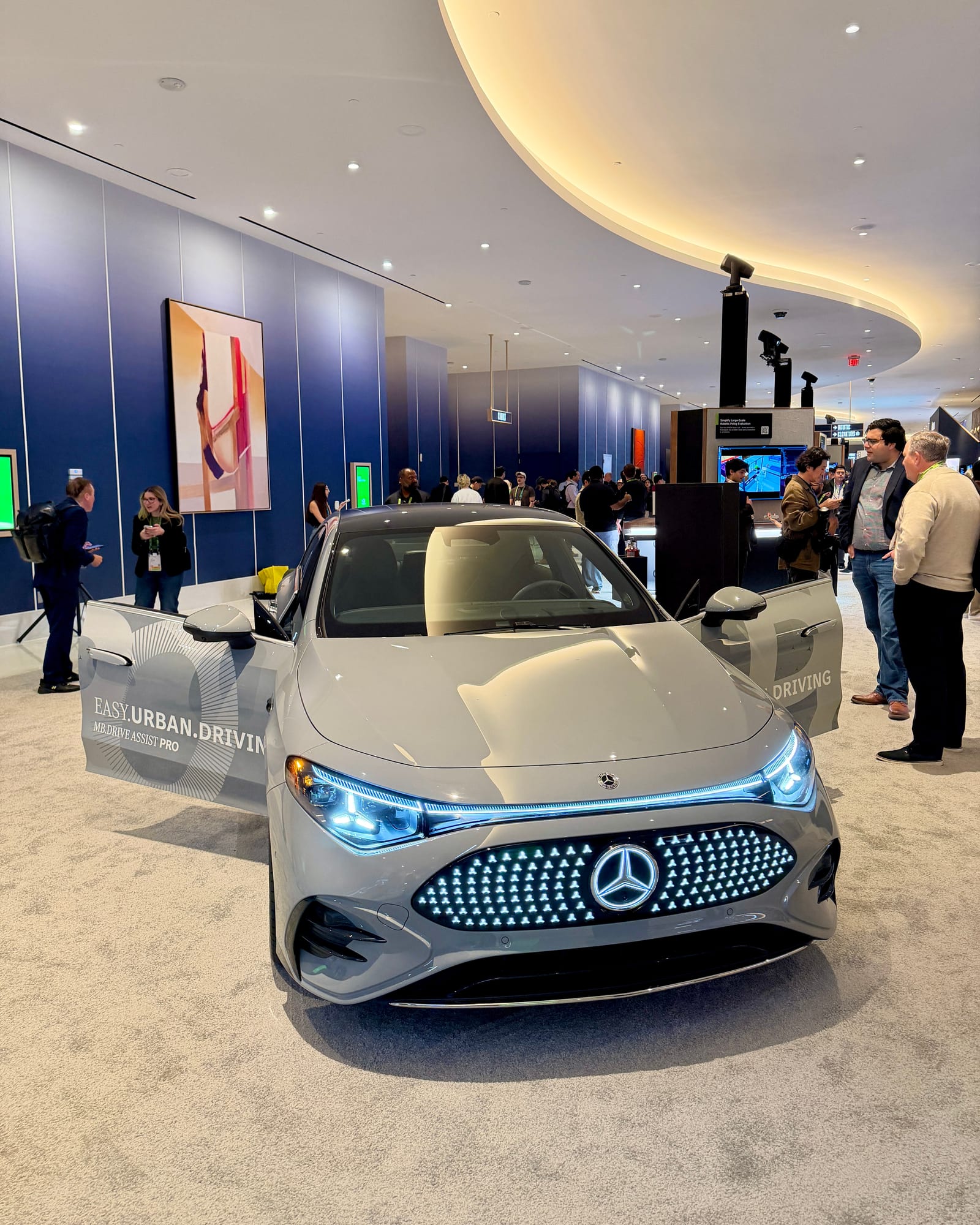 A Mercedes-Benz self-driving demonstration at NVIDIA GTC