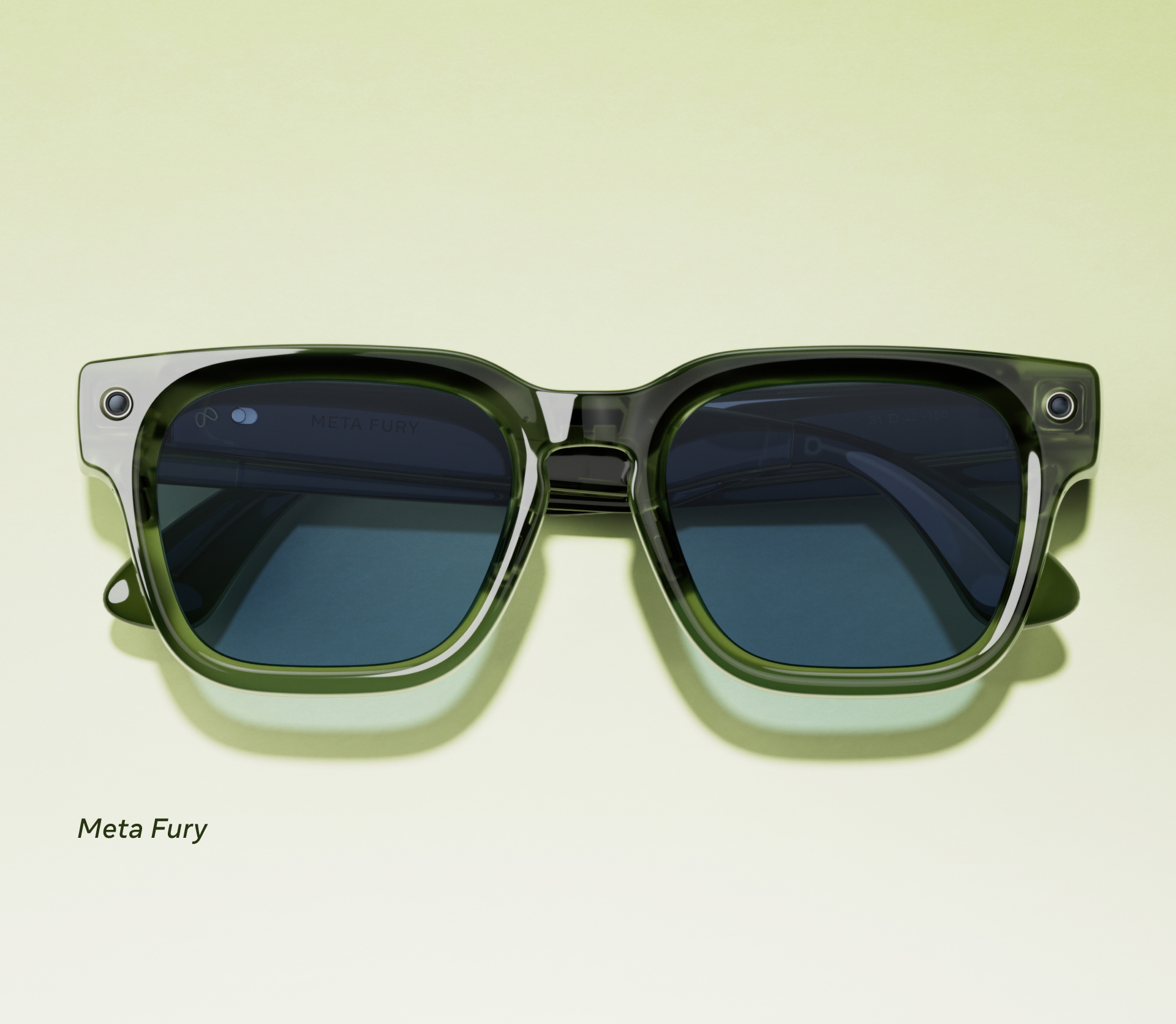 Green Meta Fury AI glasses