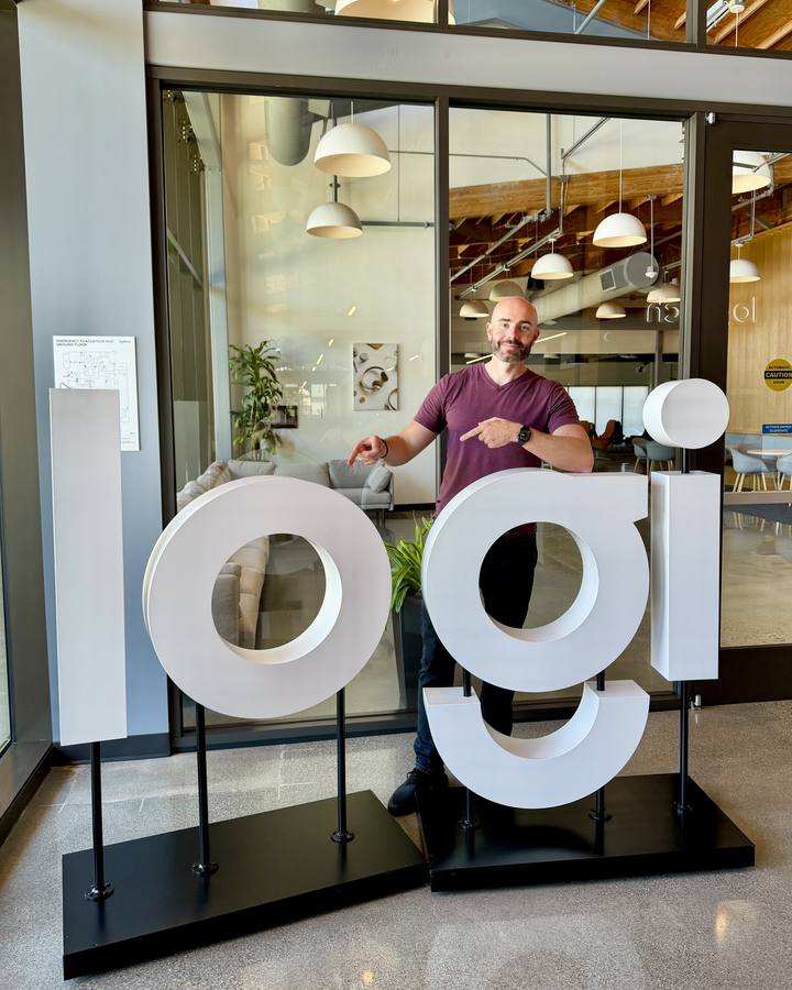Justin Ryan visiting Logitech